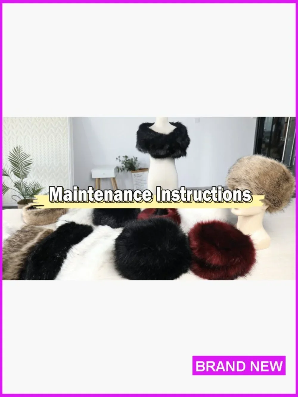 Faux Fur Plush Shoulder Bag Y2K Cute Fuzzy Purse Hobo Handbag Winter
